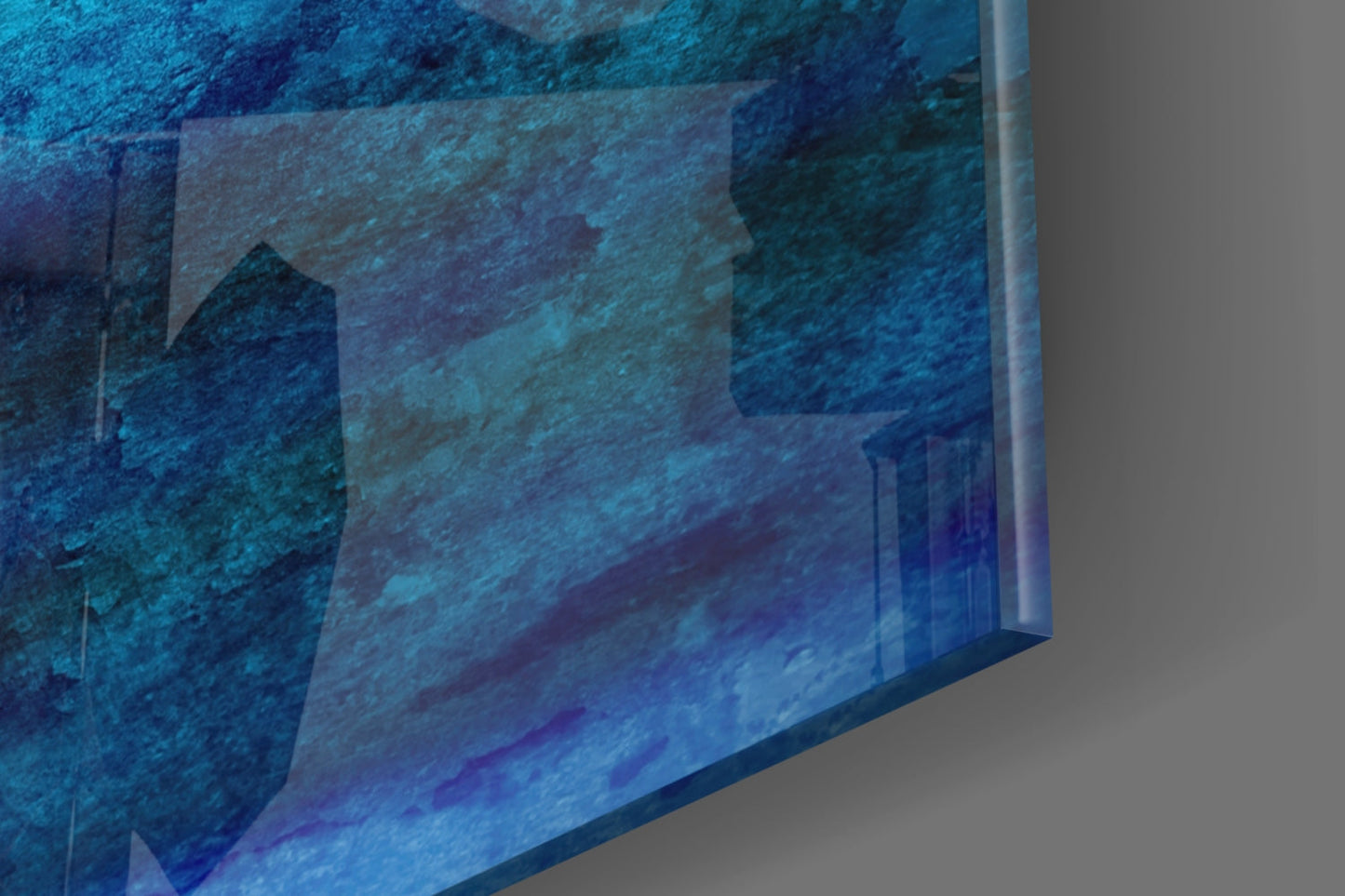 Shade of Blue Glass Wall Art