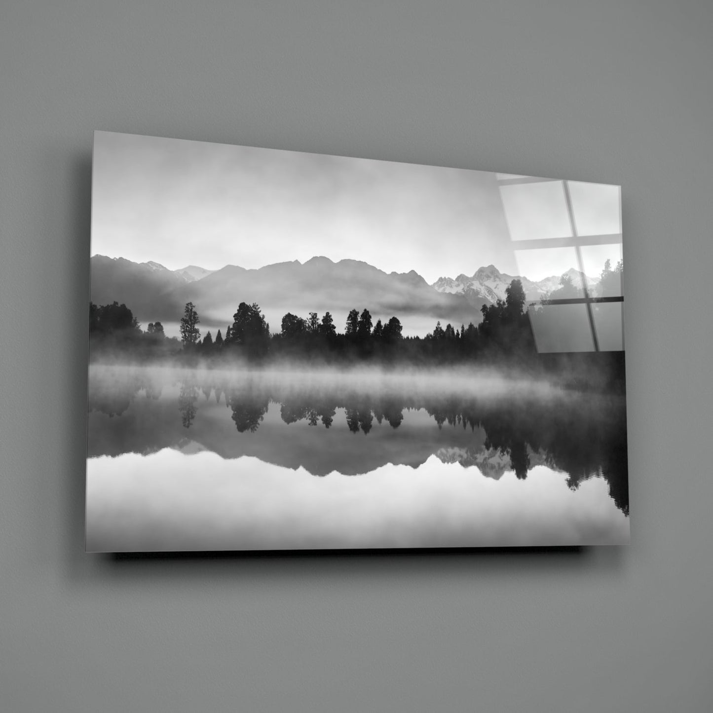 Lake View Glass Wall Art