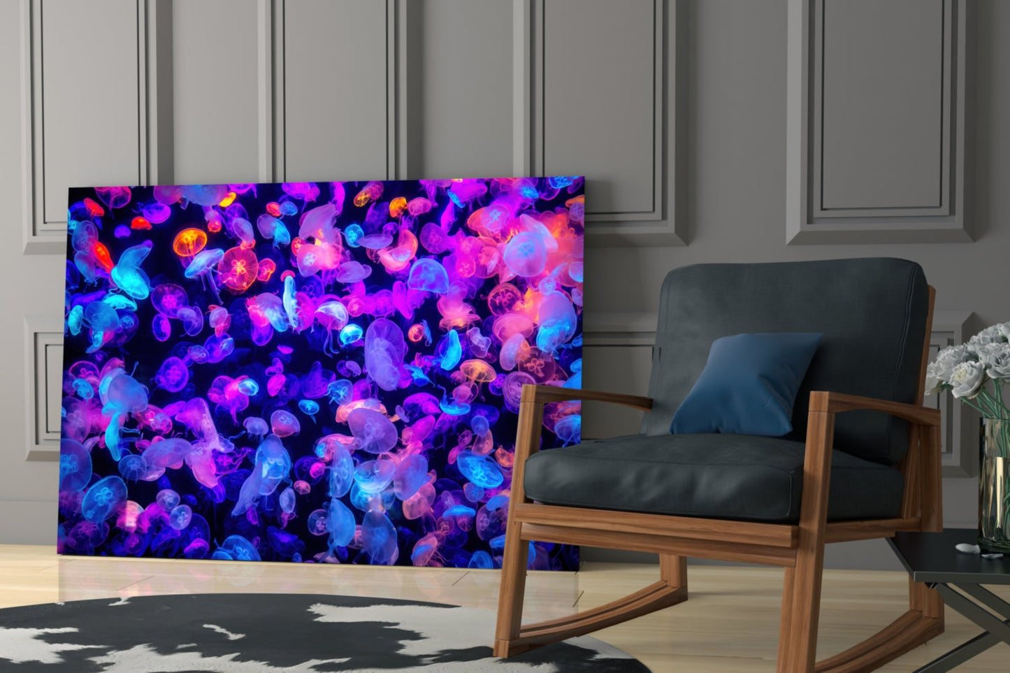 Jellyfish Glass Wall Art