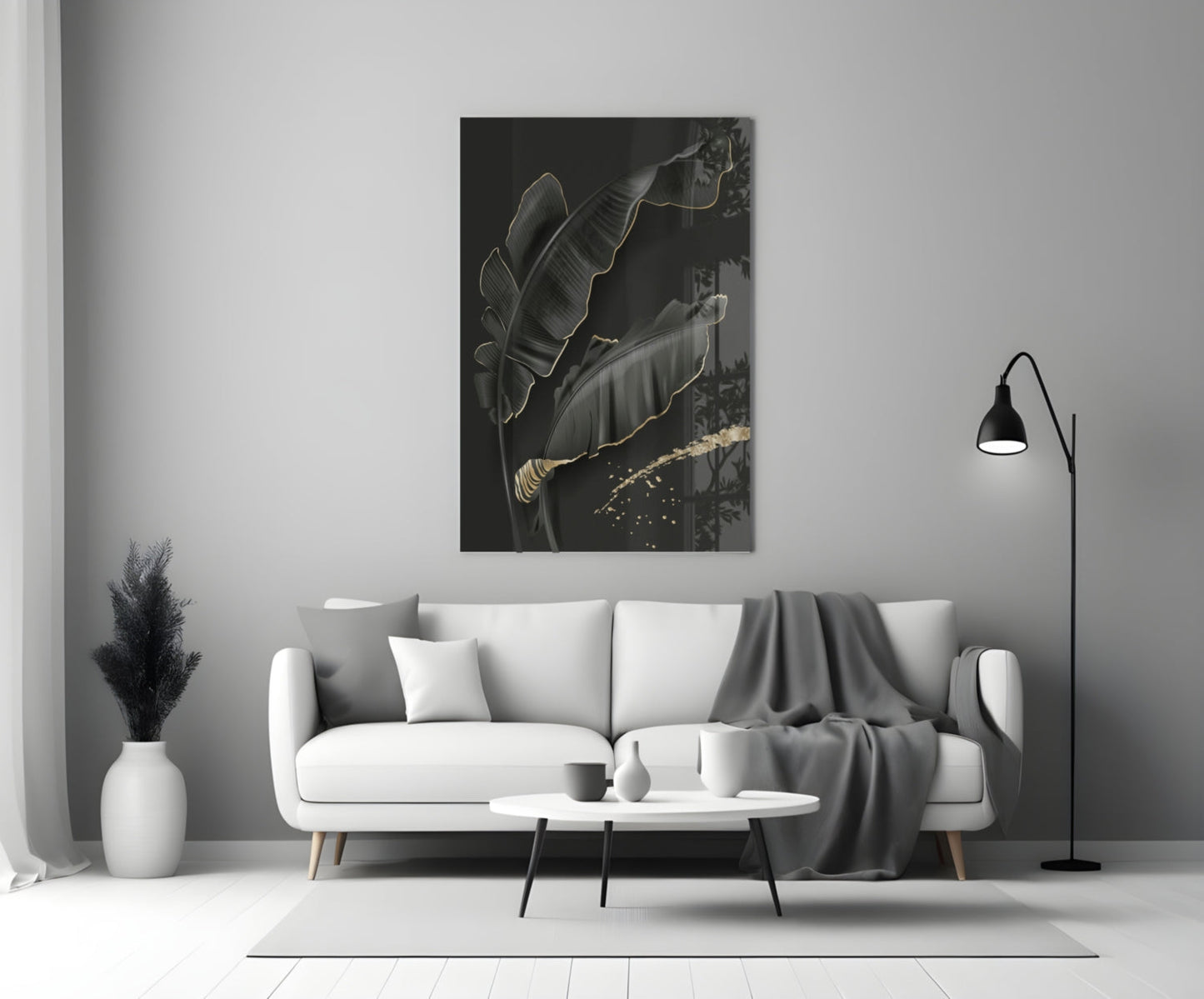 Leaf Glass Wall Art