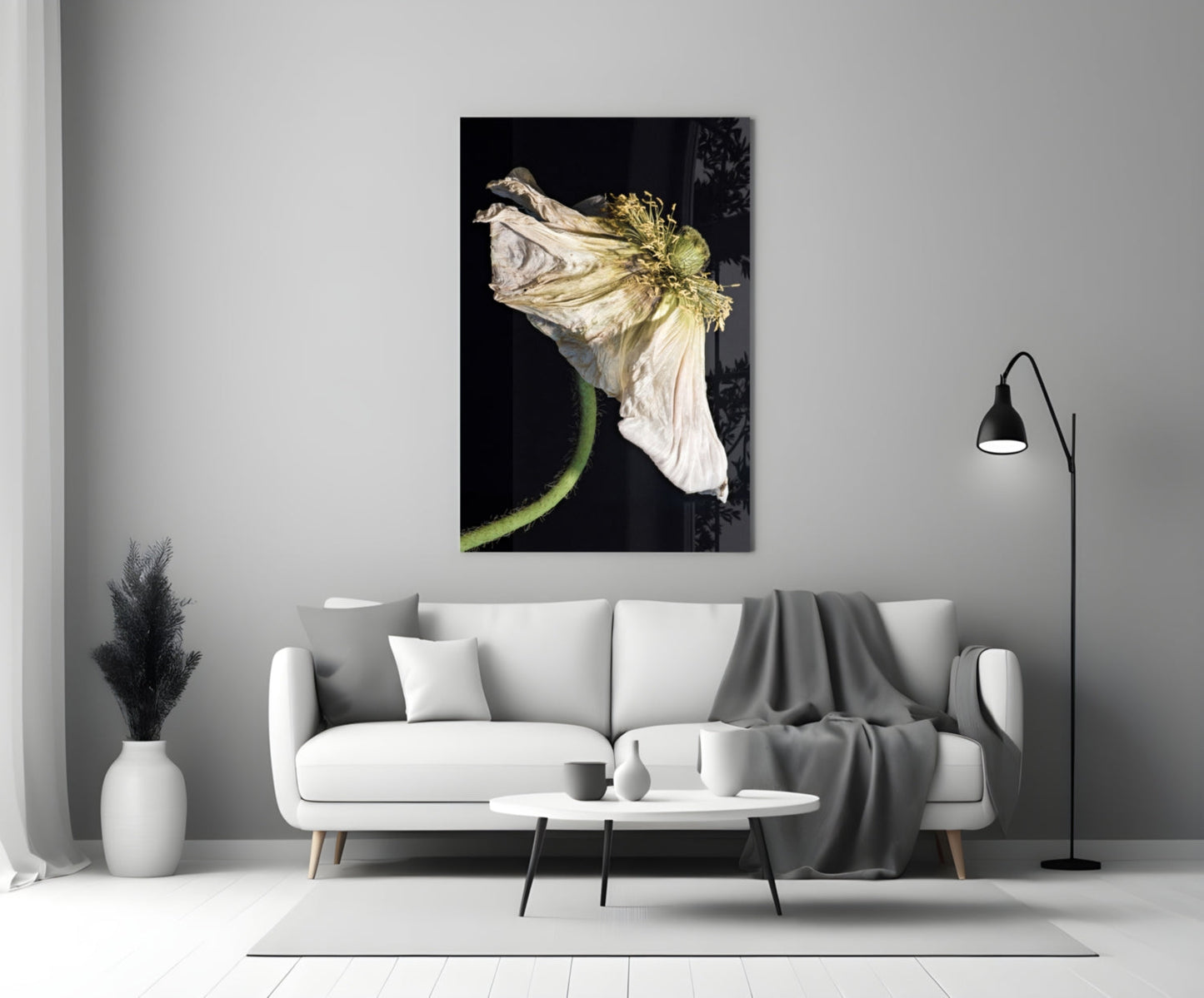 Flower Glass Wall Art