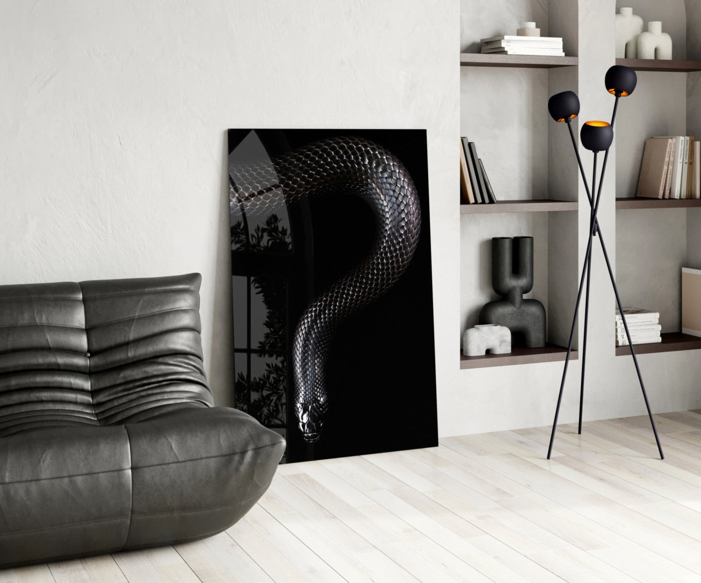 Snake Glass Wall Art