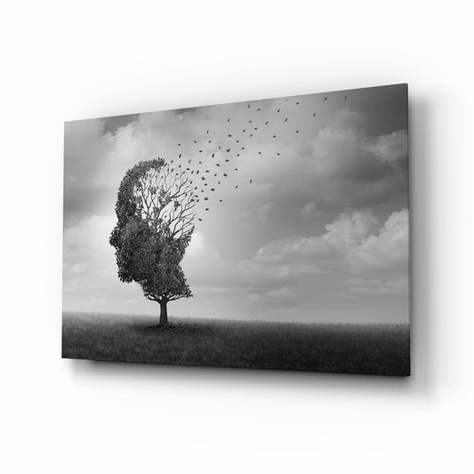 Autumn of Thoughts Glass Wall Art-0