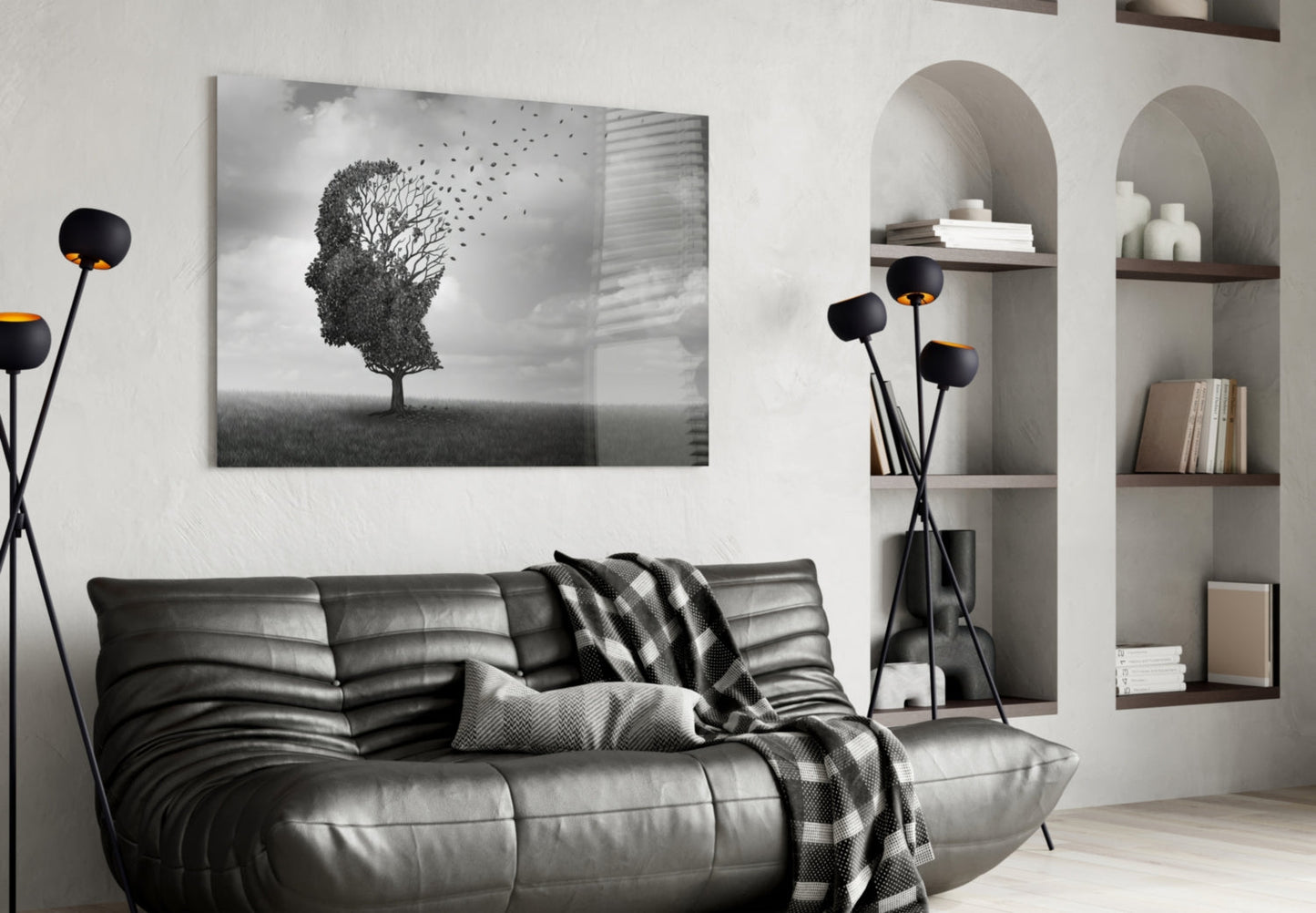Autumn of Thoughts Glass Wall Art-3