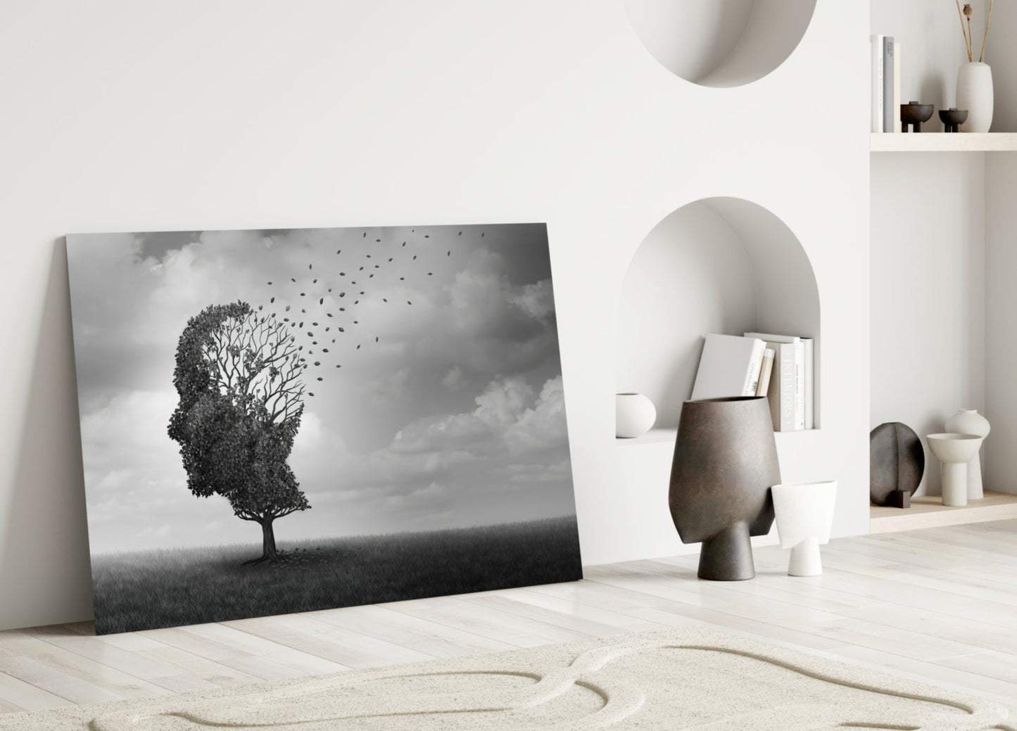 Autumn of Thoughts Glass Wall Art-2