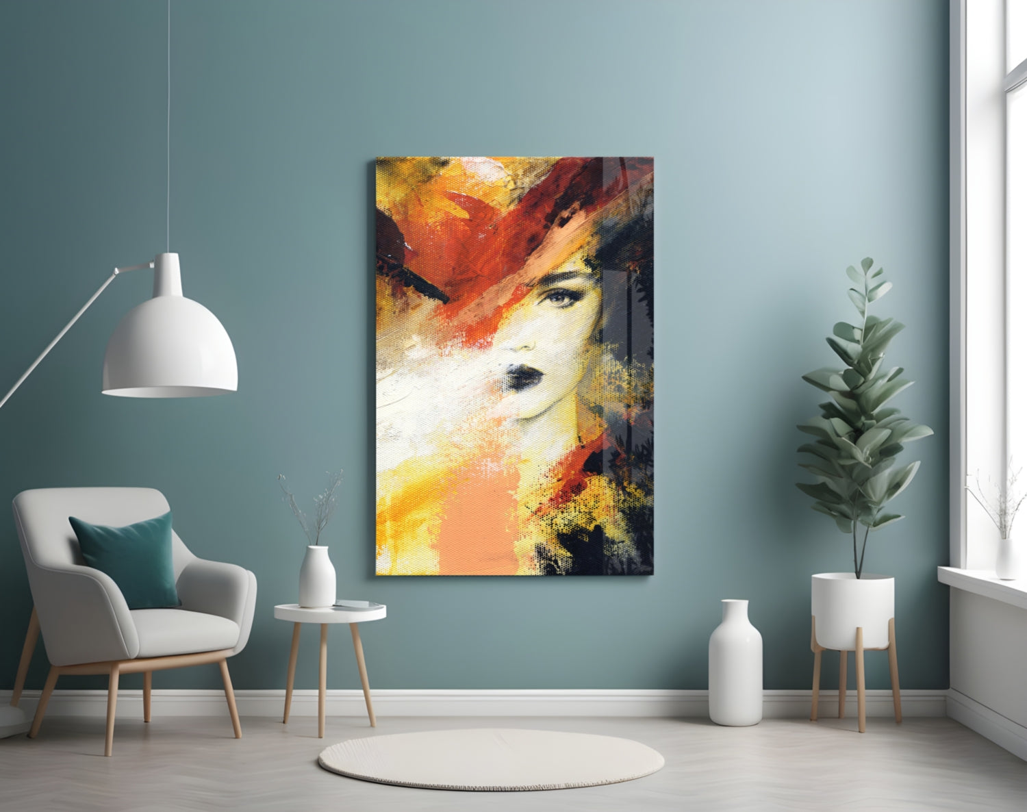 Women's Glass Wall Art-3