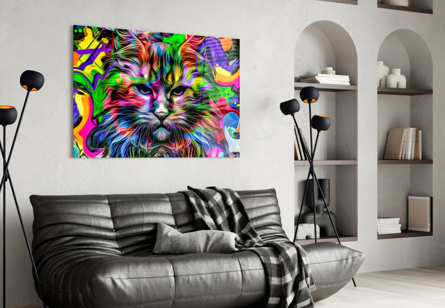 Cat Glass Wall Art