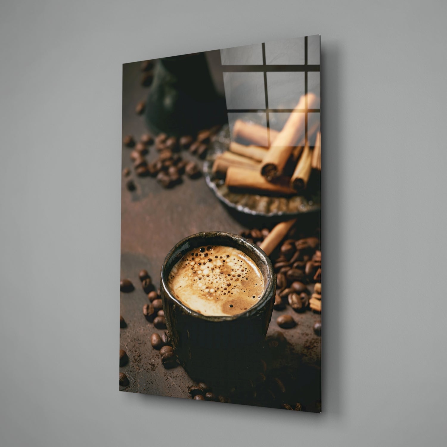 Cinnamon Coffee Glass Art-1