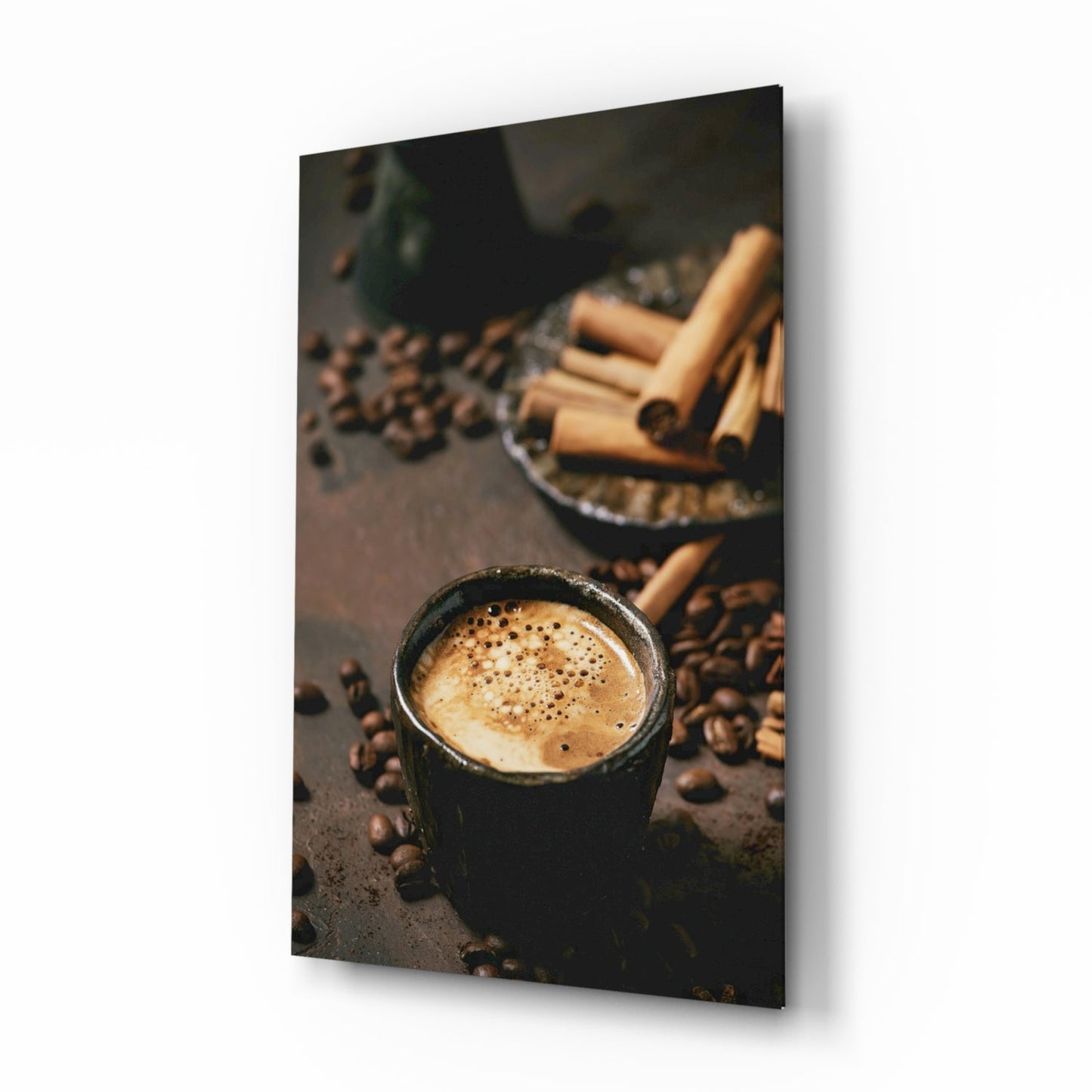Cinnamon Coffee Glass Art-0