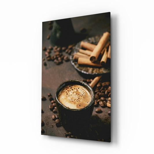 Cinnamon Coffee Glass Art-0
