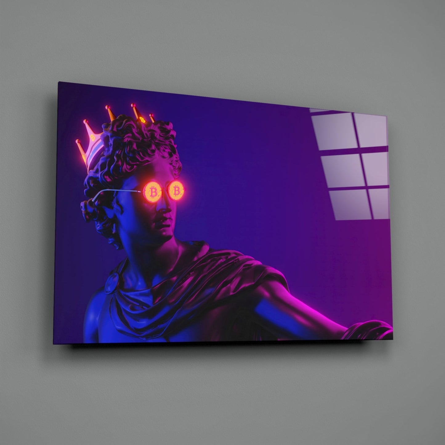 Cool Statue Glass Wall Art