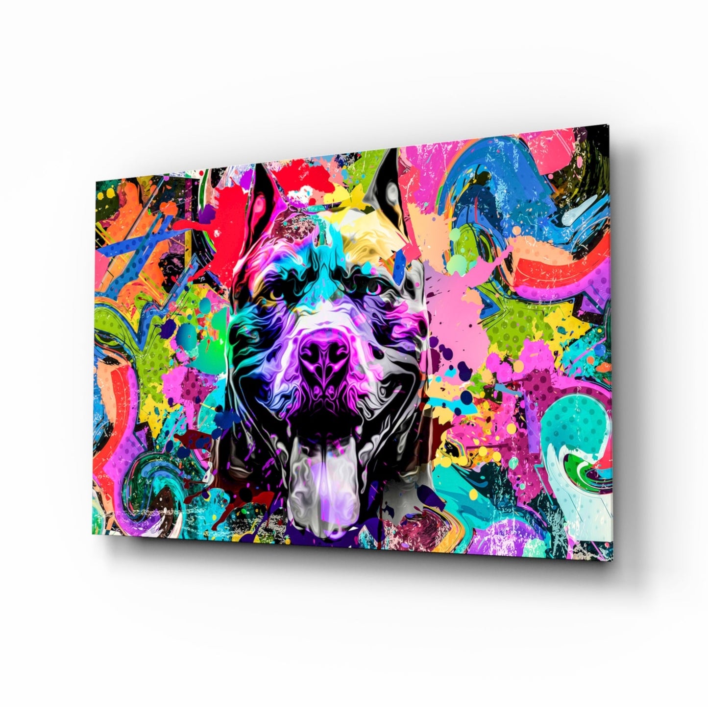 Pitbull Glass Wall Art