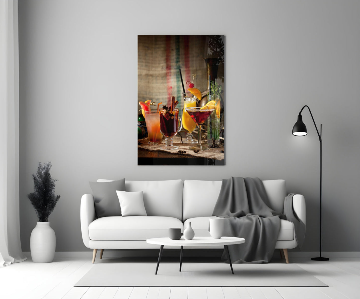 Cocktails Glass Wall Art