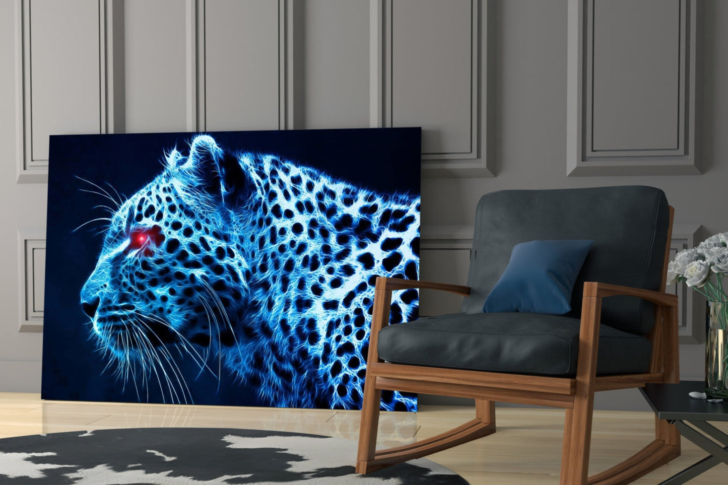 Leopard Glass Wall Art