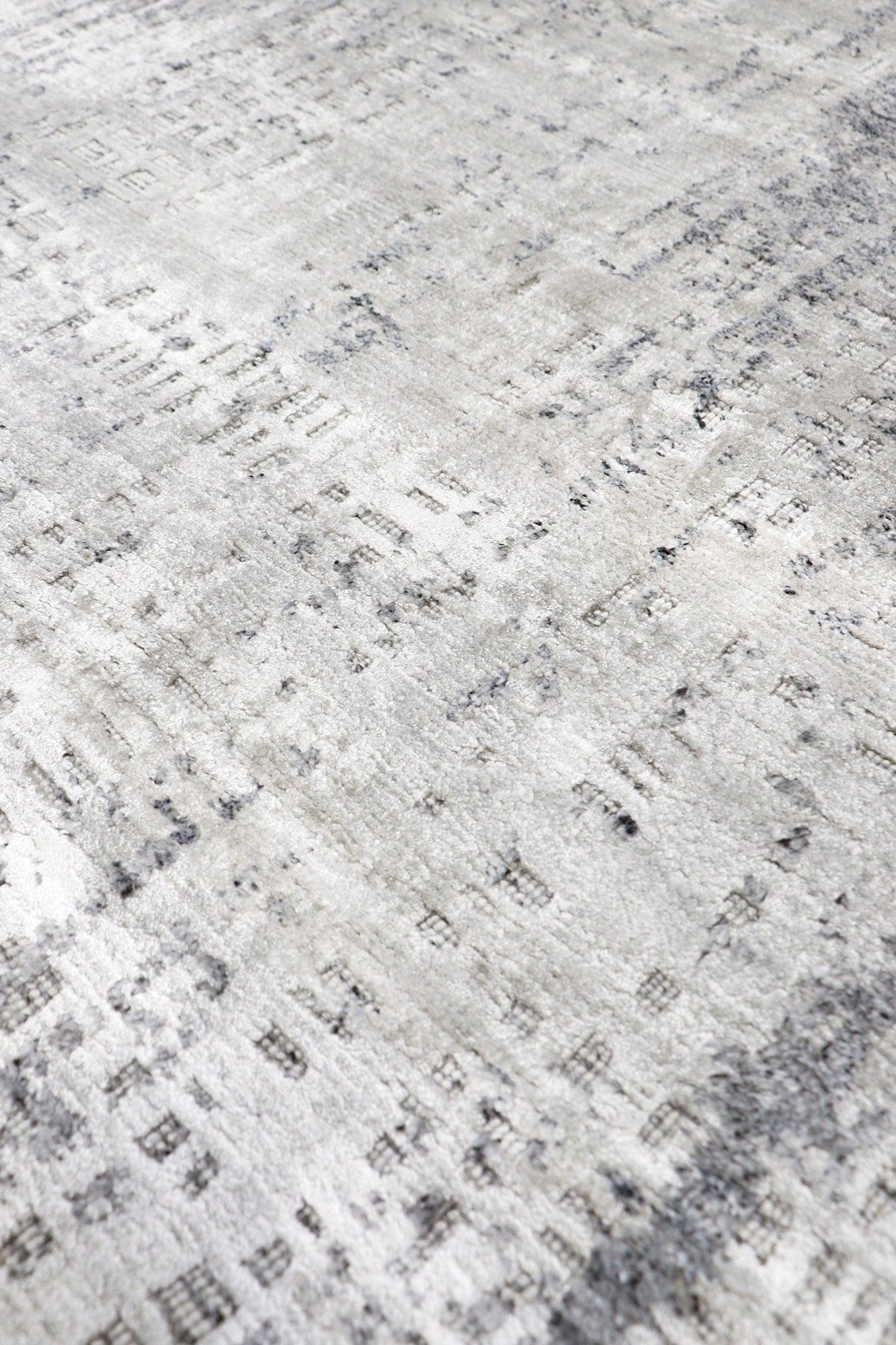 Canvello Hand-Loomed Bsilk & Wool Silver Area Rug- 5'4" X 7'8"-2