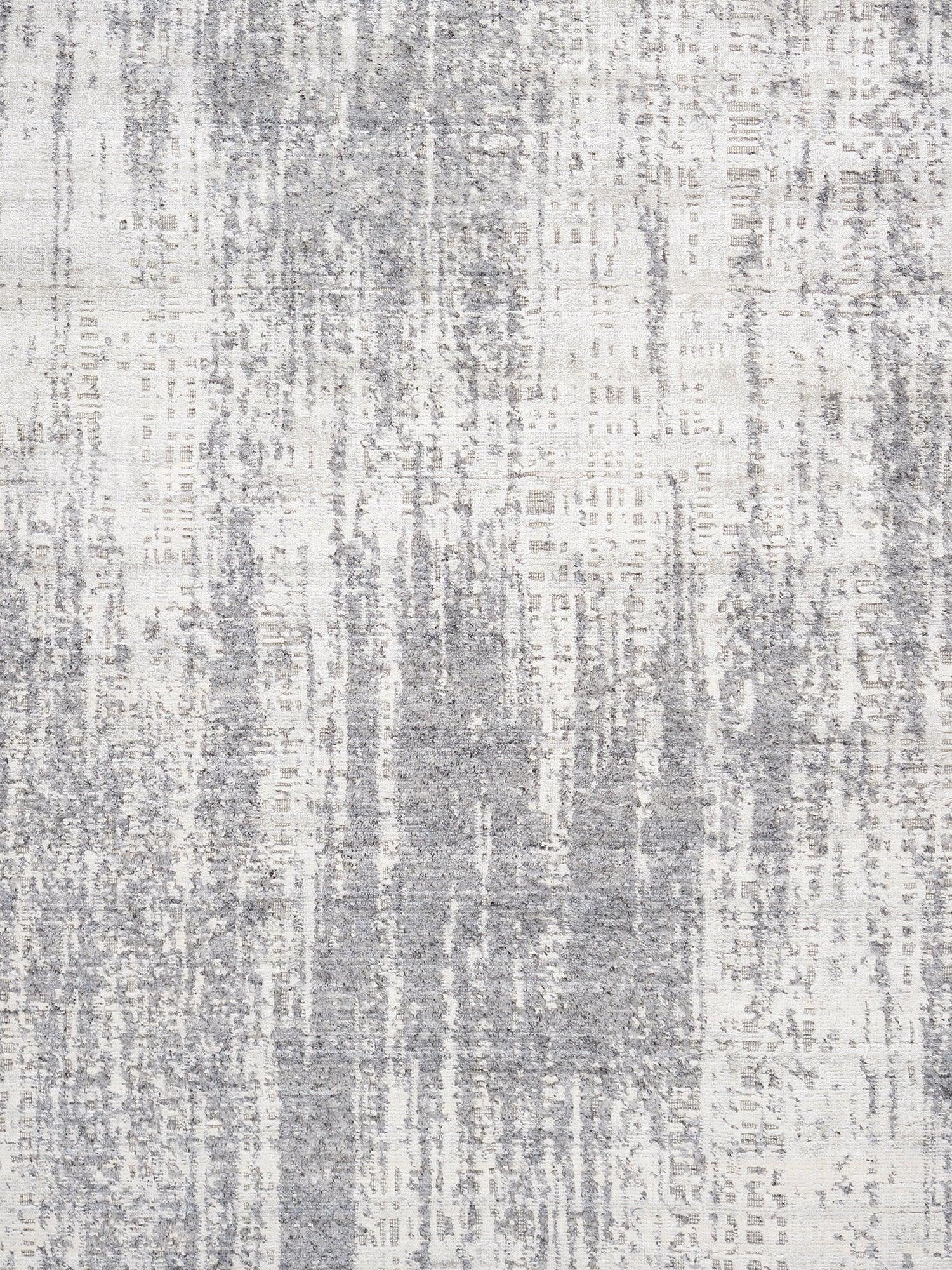 Canvello Hand-Loomed Bsilk & Wool Silver Area Rug- 5'4" X 7'8"-1