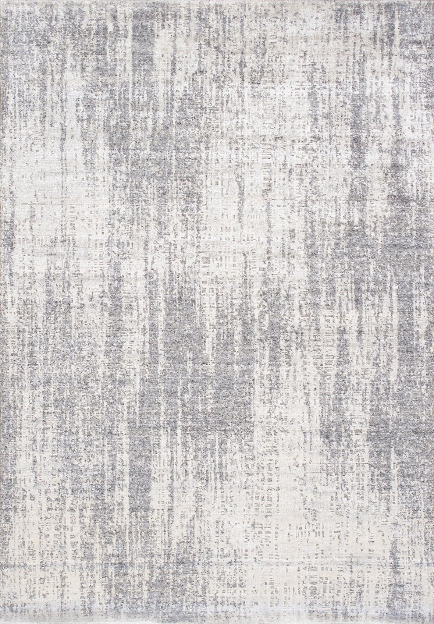 Canvello Hand-Loomed Bsilk & Wool Silver Area Rug- 5'4" X 7'8"-0