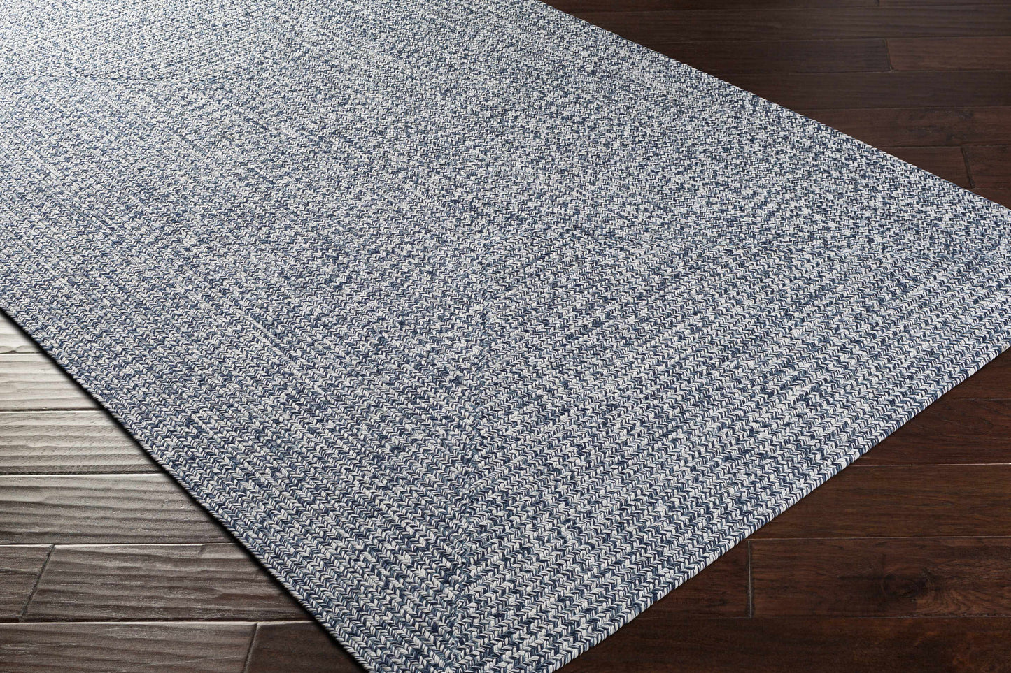 Blue Braided Faux Jute Rug-2