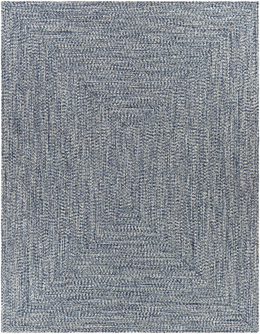 Blue Braided Faux Jute Rug-0