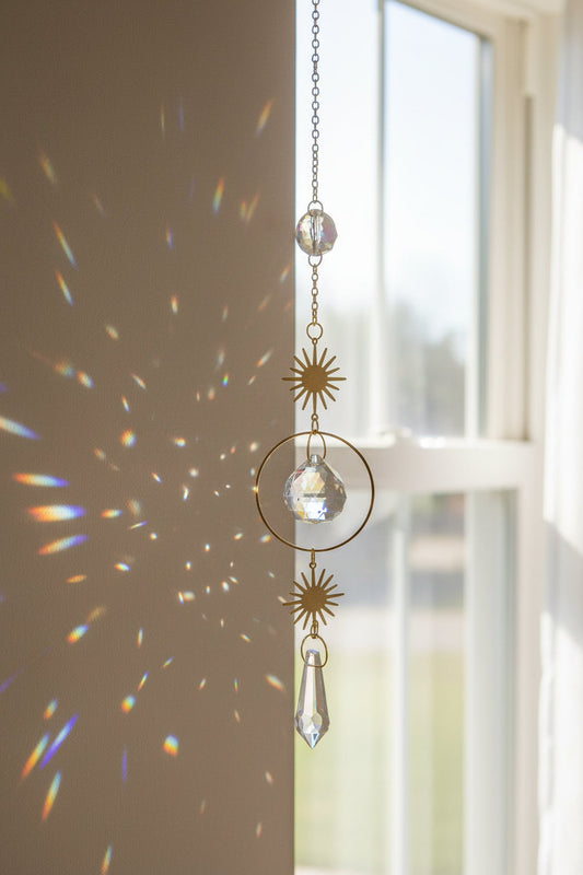 Circular Suncatcher Crystal Prisms-0