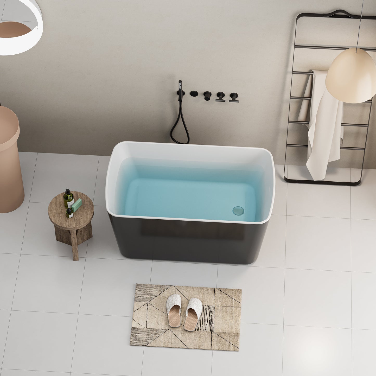 49" Acrylic Freestanding Soaking Bathtub