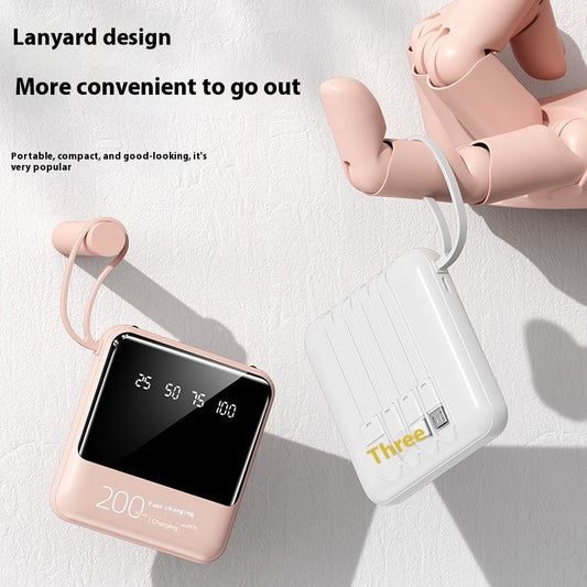 Power Bank Mini Compact Portable Mirror Fast Charging Large Capacity Mobile Power Supply