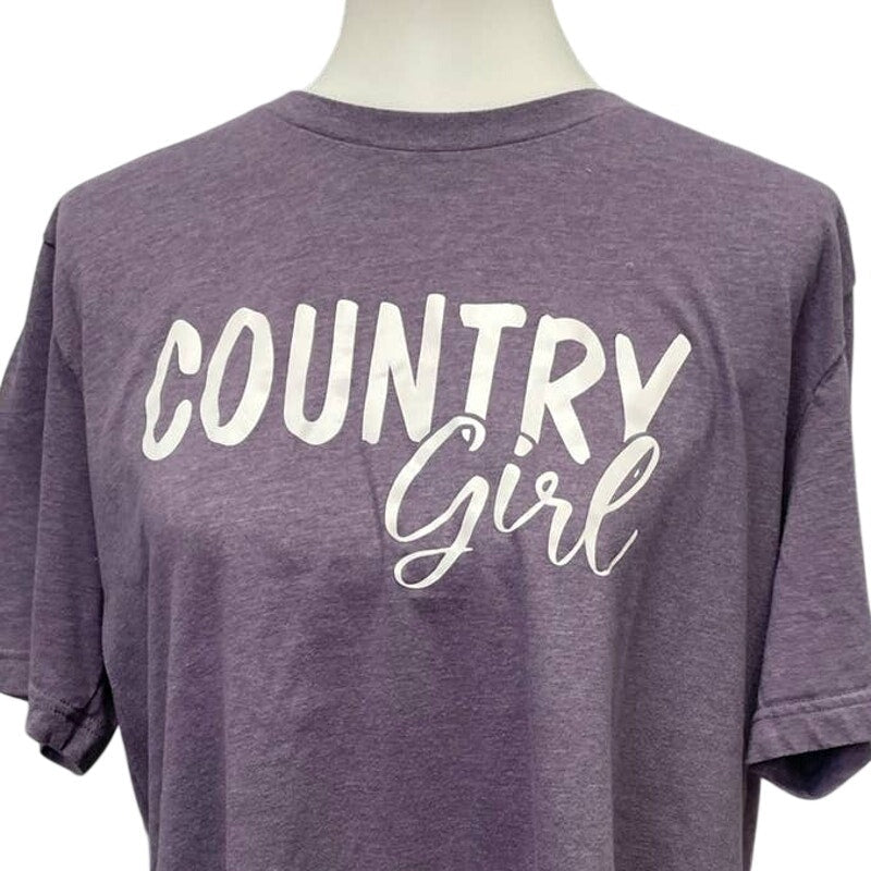 Country Girl Womens XL Short Sleeve PolyCotton Crew Neck Tee Shirt Bella Canvas