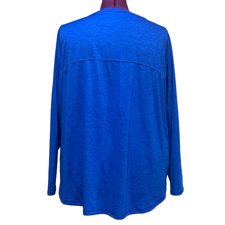 BCG Plus 3X Long Sleeve Hi Low VNeck Athletic Workout Yoga Polyester Top Shirt