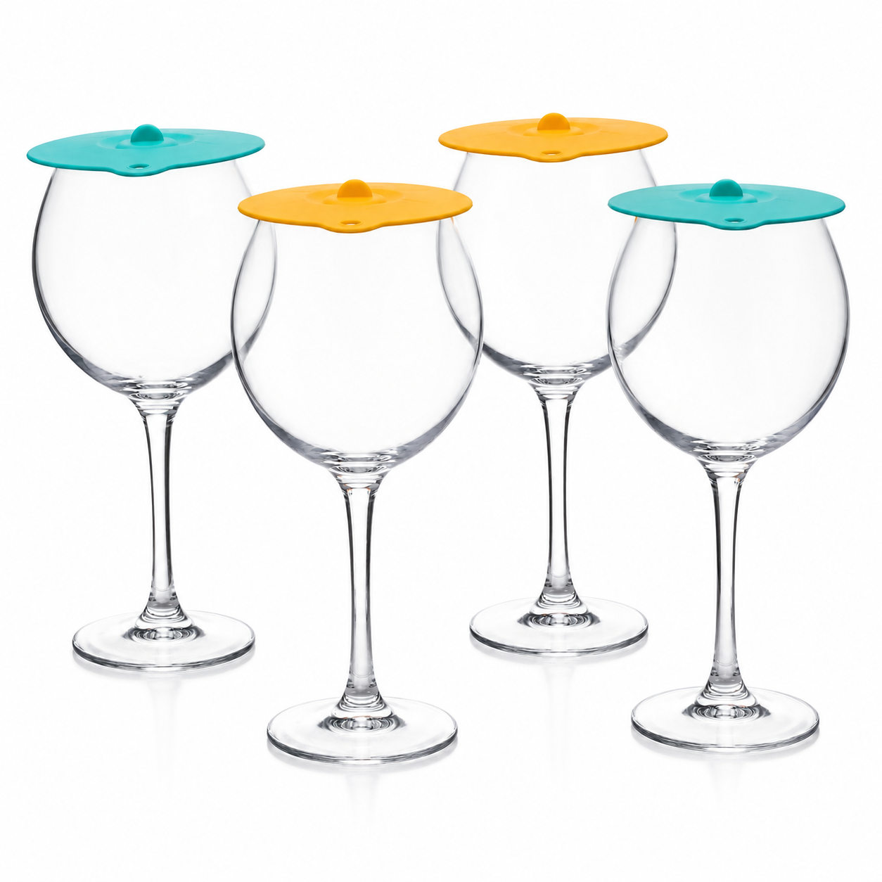 Floating Wine Glasses for Pool with Lids (Set of 4) – 21oz