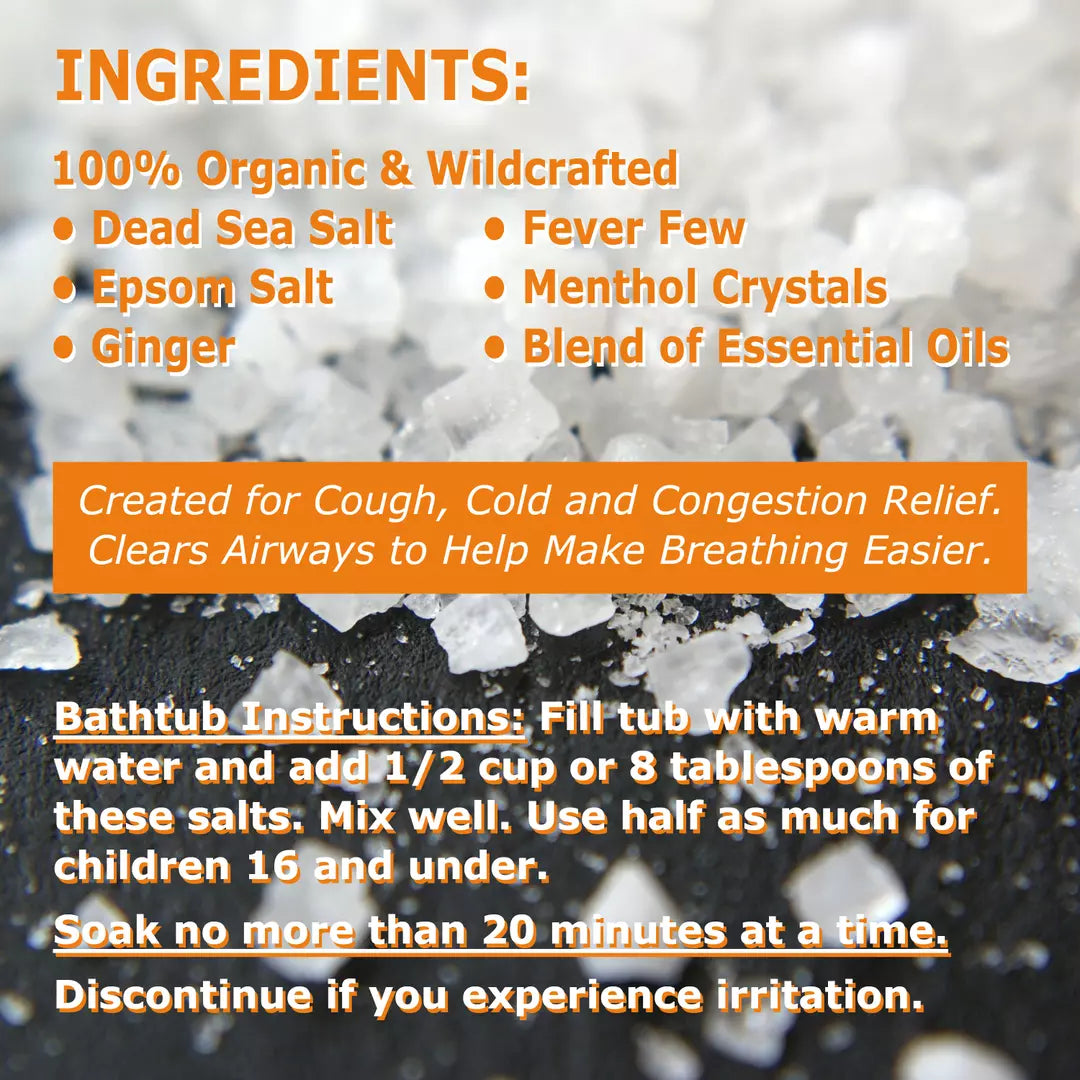 Dr. Cole's Organic Cough Cold Congestion Bath Salts SixPak-4