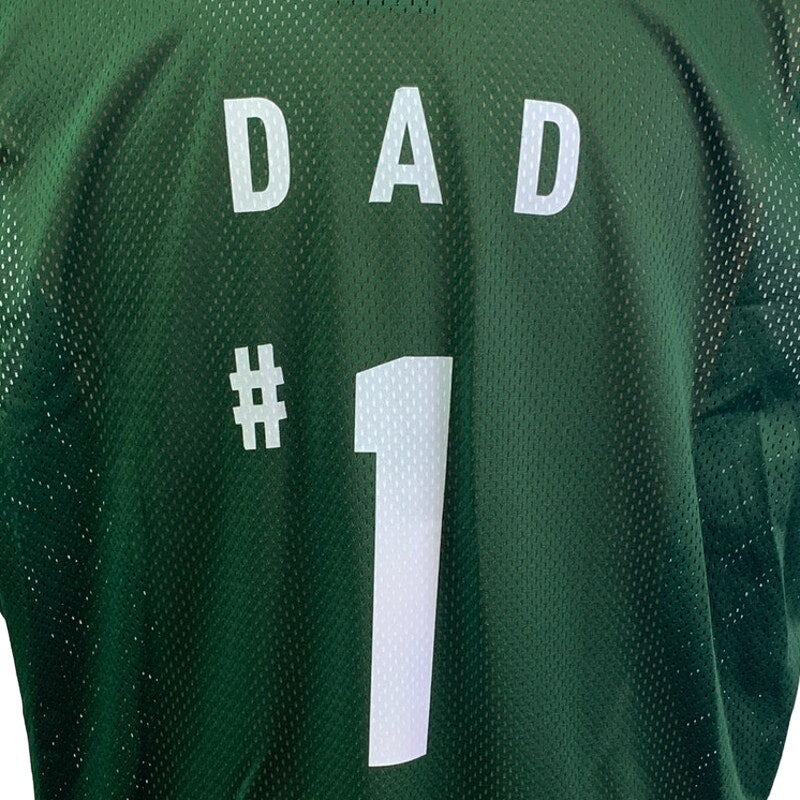 New Hand Printed #1 Dad 2XL Father's Day Sleeveless Button Baseball Jersey Shirt