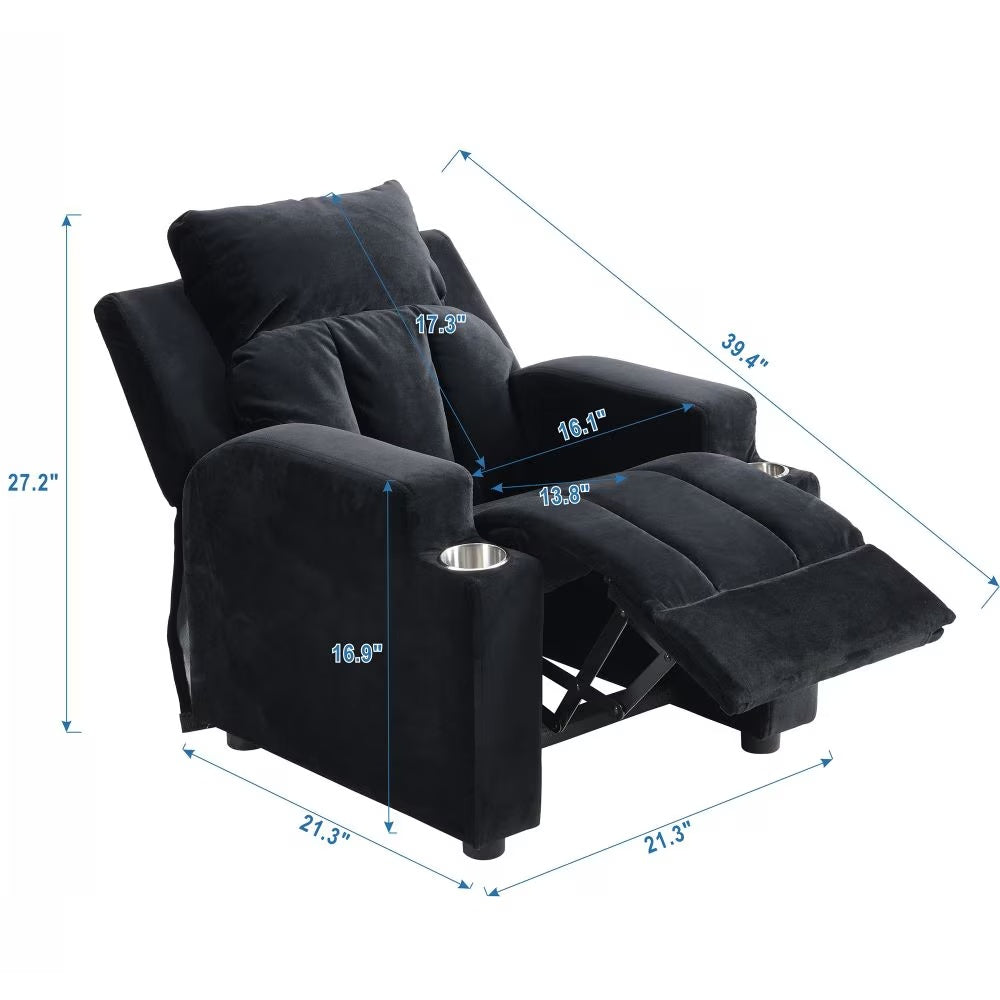Kids Upholstered Couch With One Cup Holder