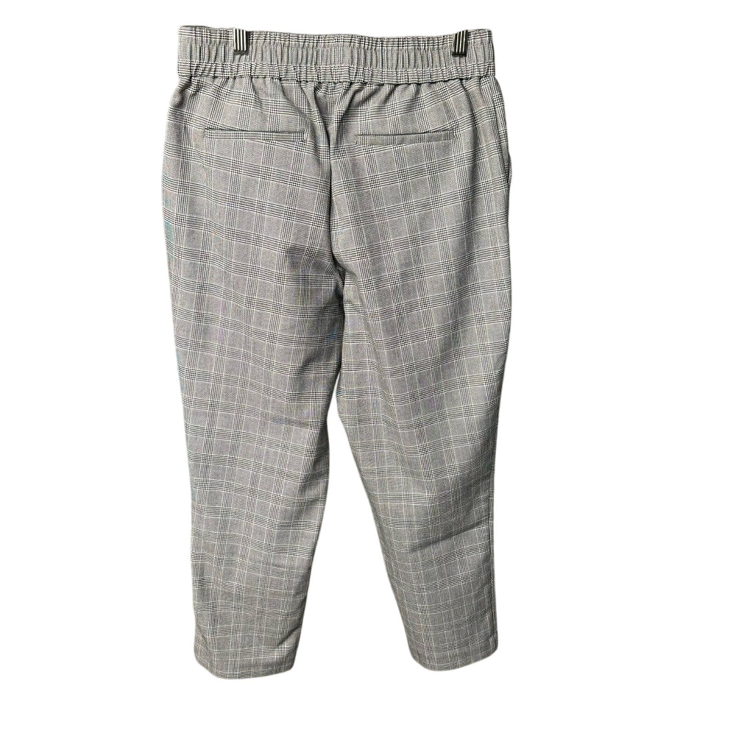 Nicole Miller New York Womens Size 10 Elastic Waist Flat Front Plaid Pants
