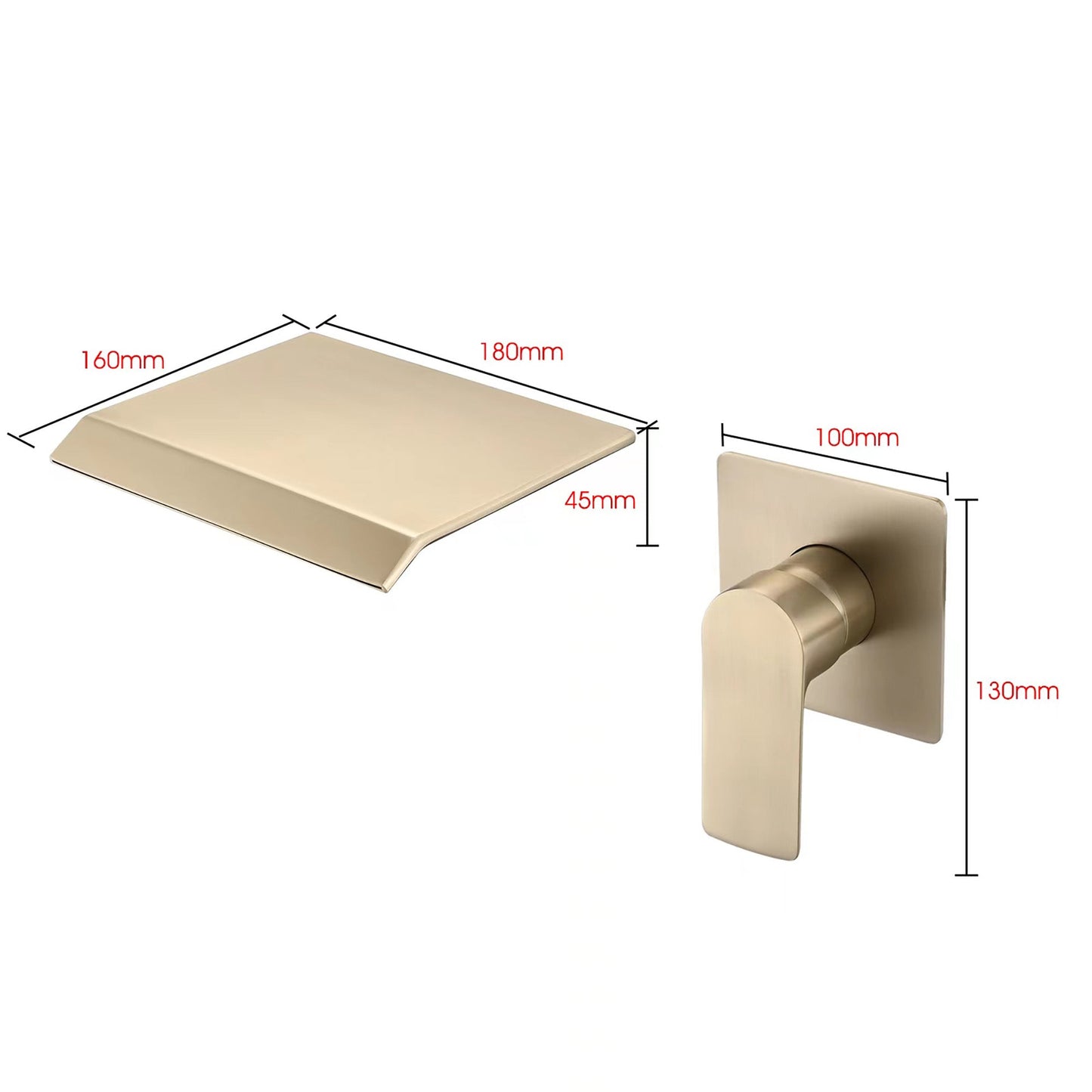 Wall Mount Bathtub Faucet Brushed