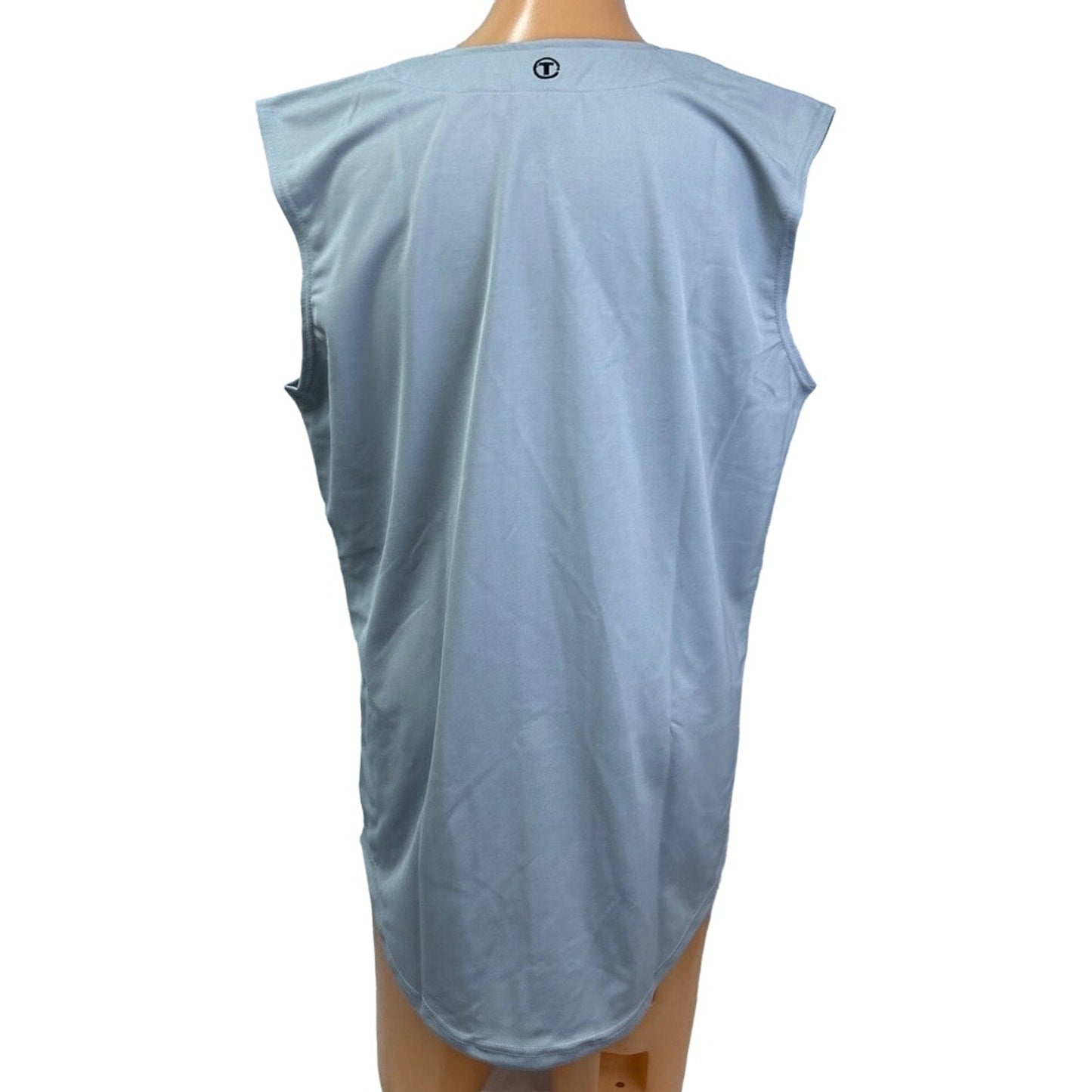 New Tag Team Mens Medium Blue Jay Button Down Sleeveless Baseball Jersey Shirt