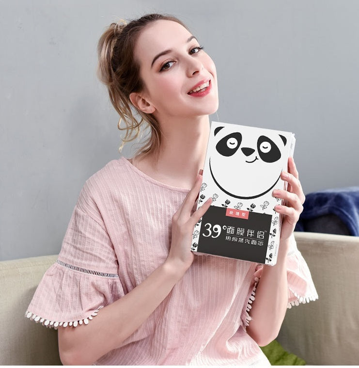 Cute Hot Compress Steam Mask Facial Mask Single Stick Bag