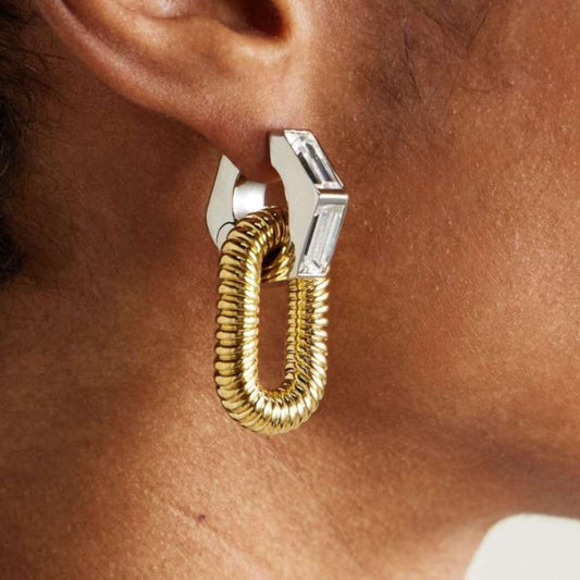 Stainless Steel Fashionable Gold-plated Earrings For Women