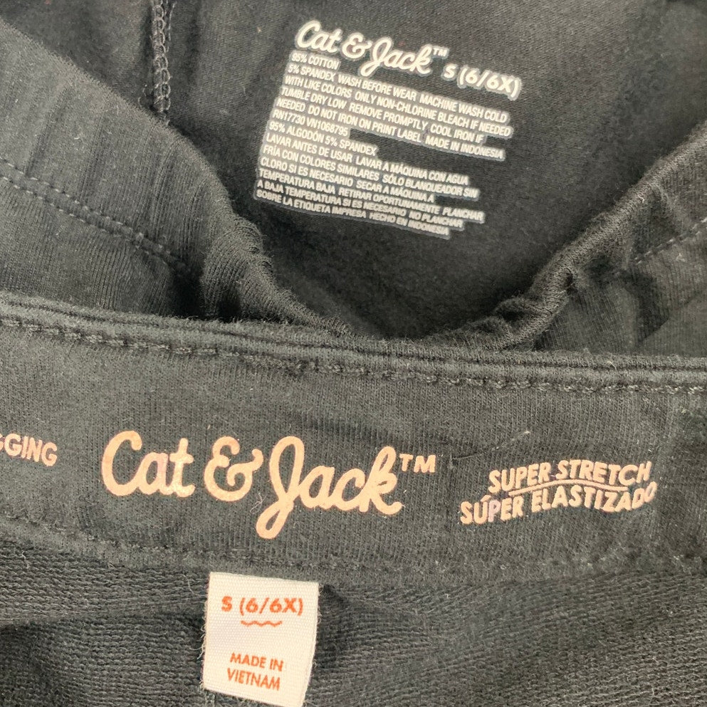 2 Cat & Jack Girls Small (6/6x) Super Stretch Adjustable Waist Jegging Leggings