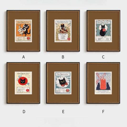 Retro Poster Cat Wall Art-0