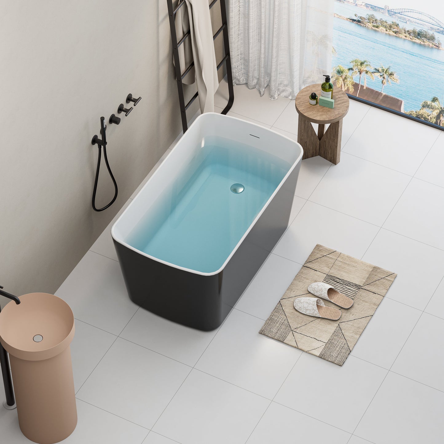 49" Acrylic Freestanding Soaking Bathtub