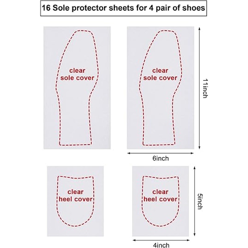 New Hicarer 10 Pieces Clear Bottom Self-Stick Guard Sole Shoe Protector