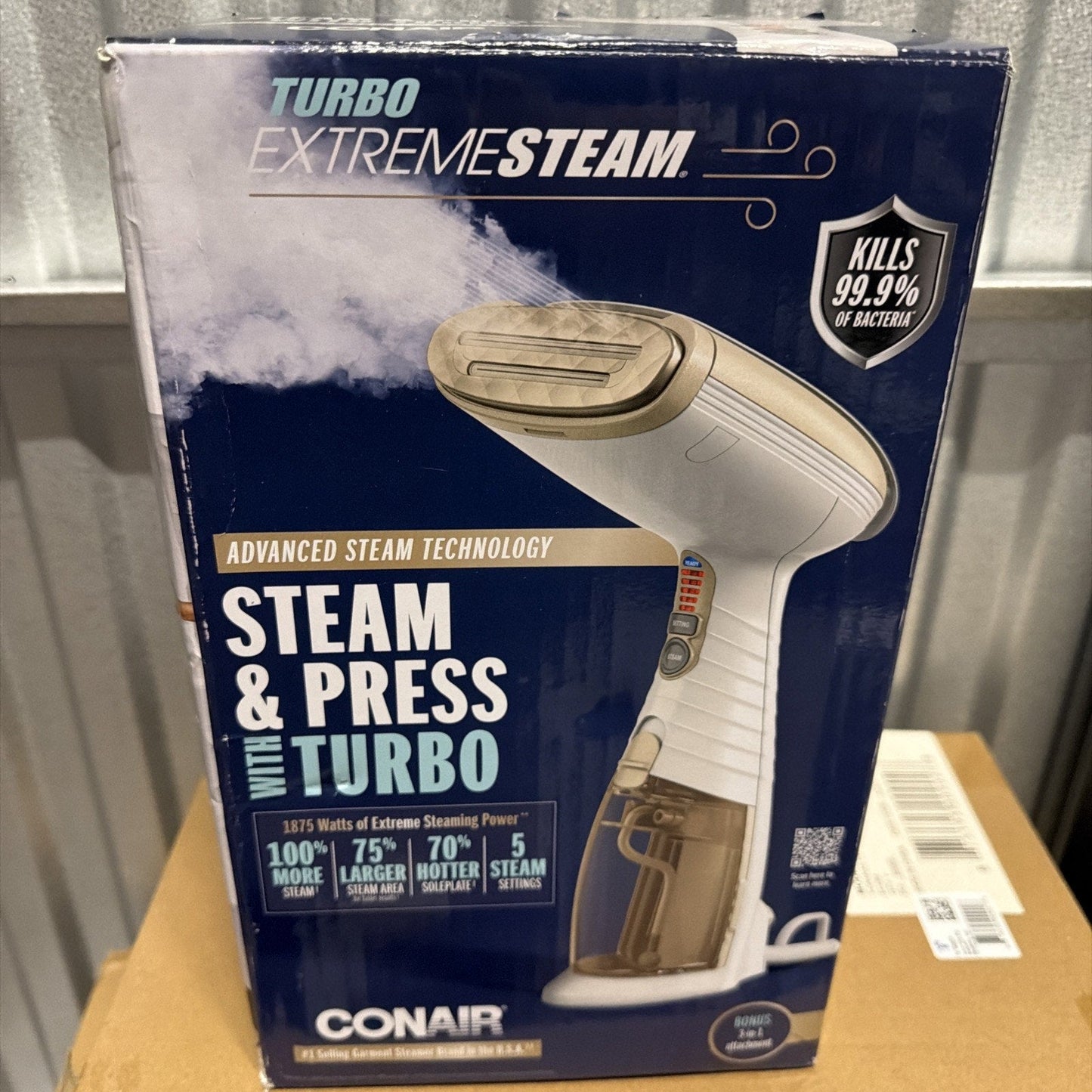 Conair Turbo ExtremeSteam Handheld Fabric Steamer - White
