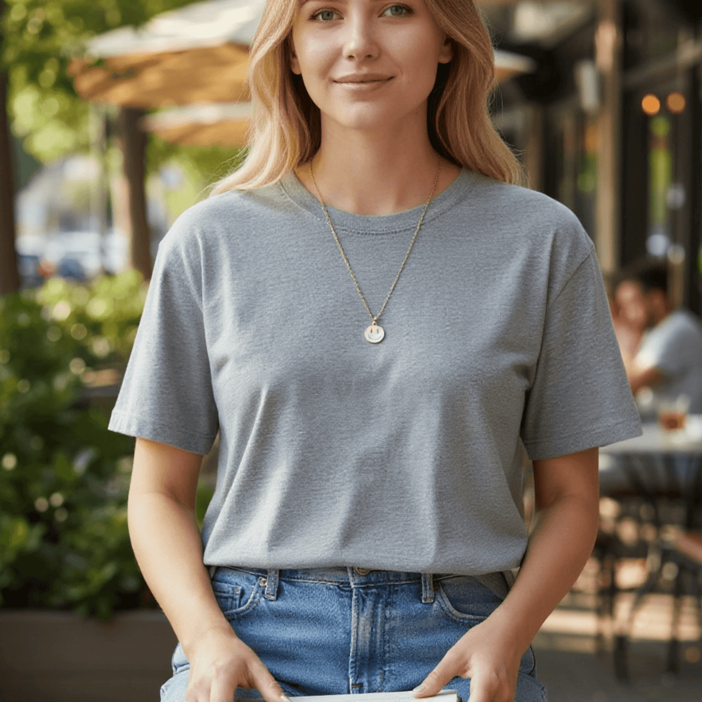 Charm and Necklace with Smiley Pendant