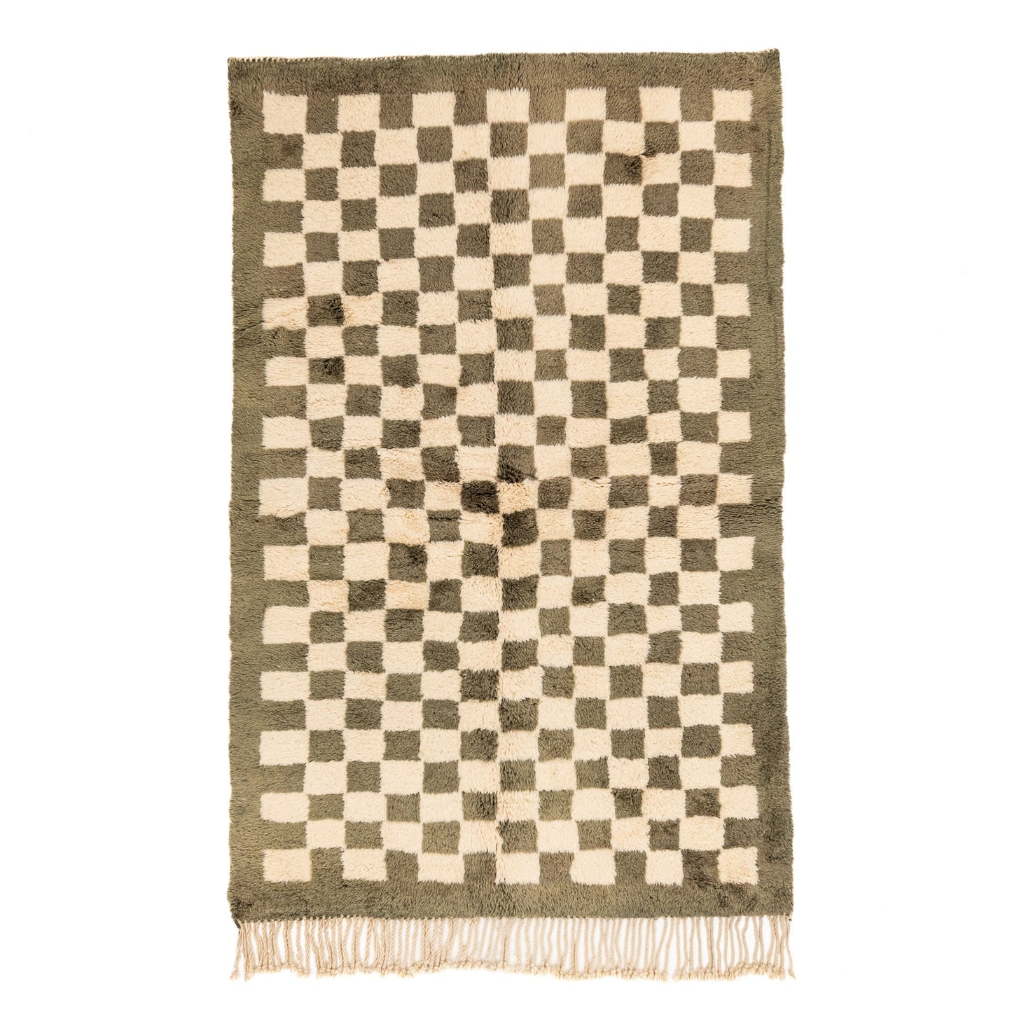 Checkered Garden - Luxury Shag Moroccan Rug-0