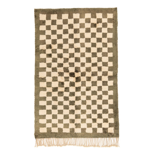 Checkered Garden - Luxury Shag Moroccan Rug-0
