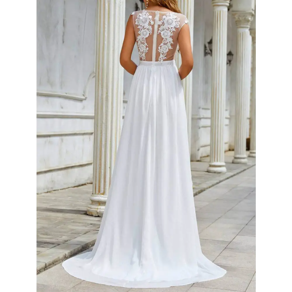 Chiffon Lace Trailing Wedding Large Swing Dress