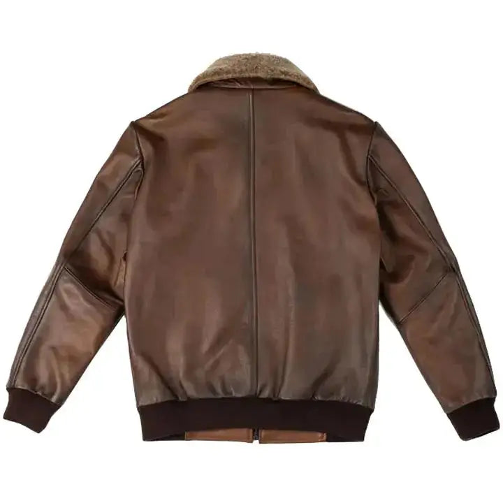 Brown Leather Flight Jacket-2
