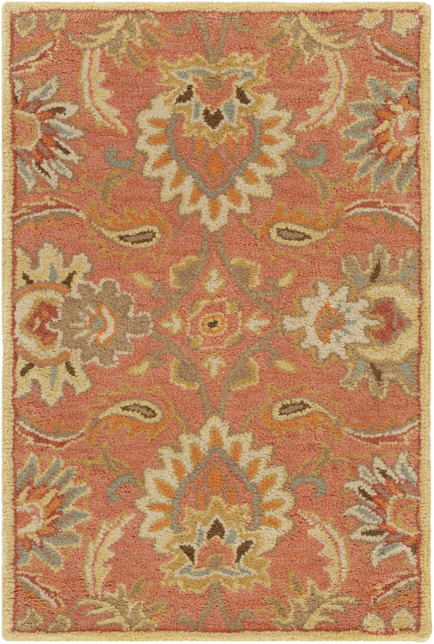 Chesterton Hand Tufted Orange 1112 Area Rug-5