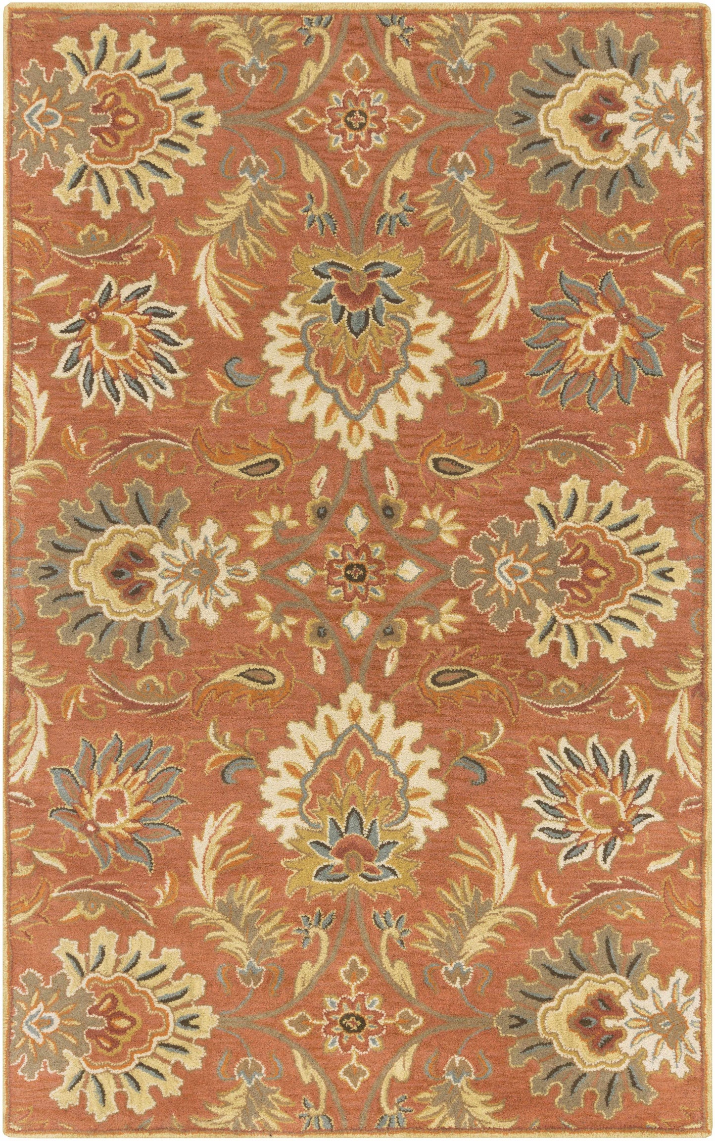 Chesterton Hand Tufted Orange 1112 Area Rug-8