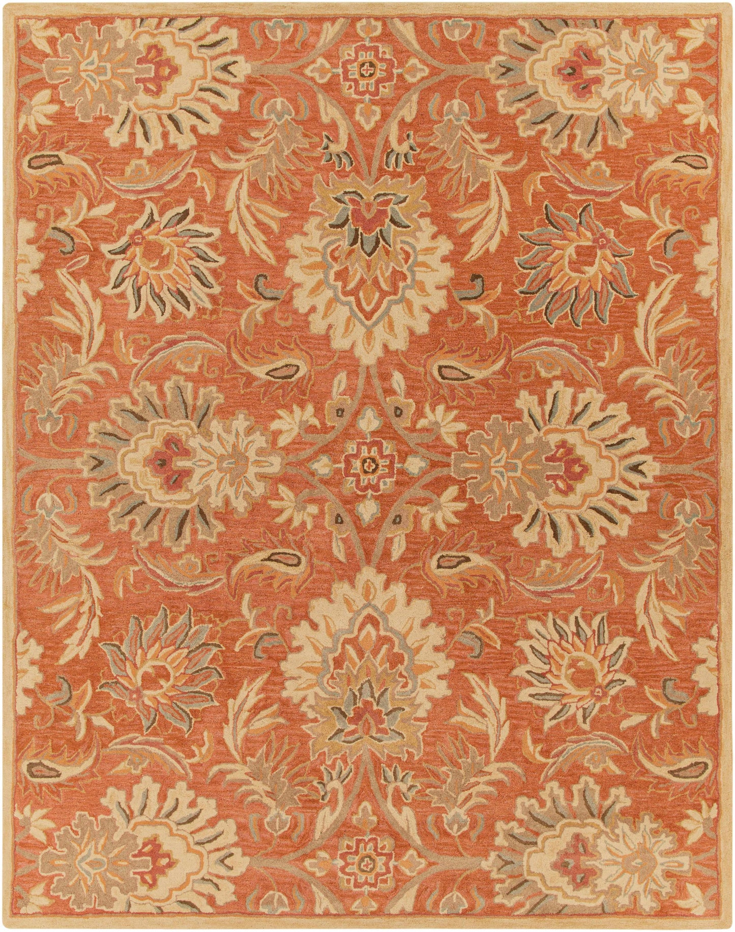Chesterton Hand Tufted Orange 1112 Area Rug-11